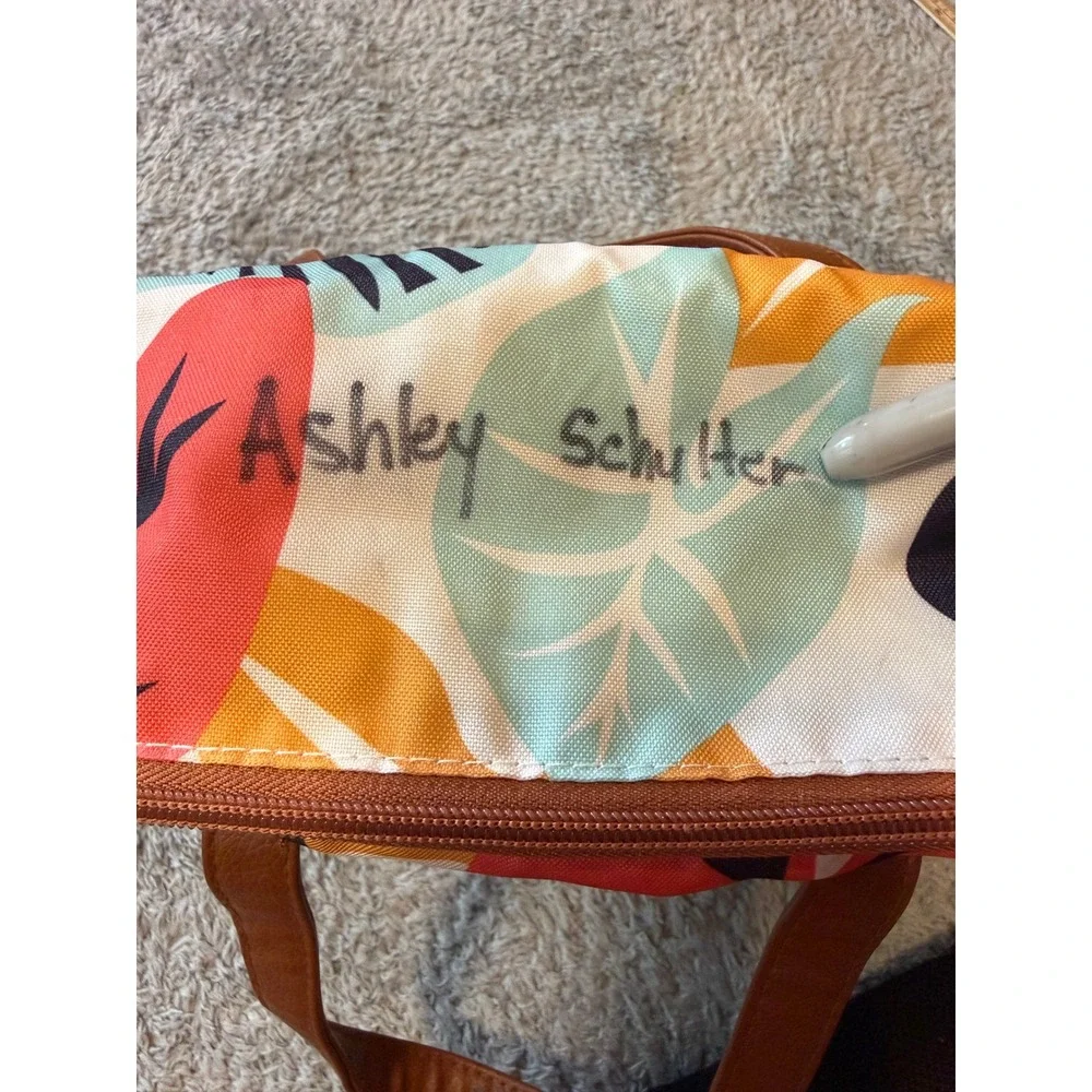 Fit + Fresh Womens Tropical Floral Insulated Lunch Tote One Size Multicolor Leaf